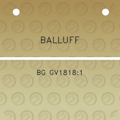 balluff-bg-gv18181