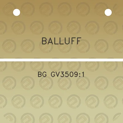 balluff-bg-gv35091