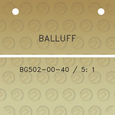 balluff-bg502-00-40-5-1