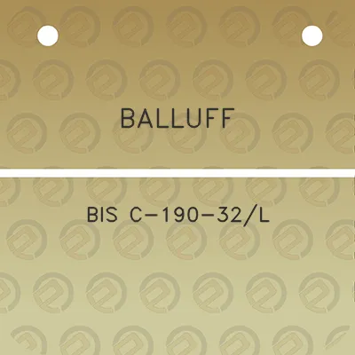 balluff-bis-c-190-32l