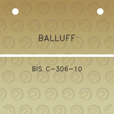 balluff-bis-c-306-10