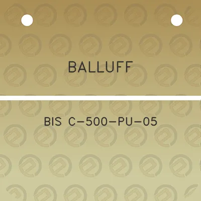 balluff-bis-c-500-pu-05