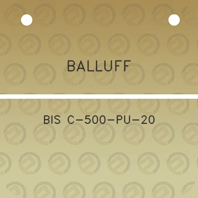 balluff-bis-c-500-pu-20