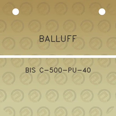 balluff-bis-c-500-pu-40