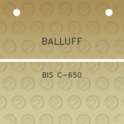 balluff-bis-c-650