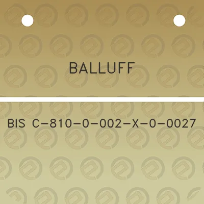 balluff-bis-c-810-0-002-x-0-0027