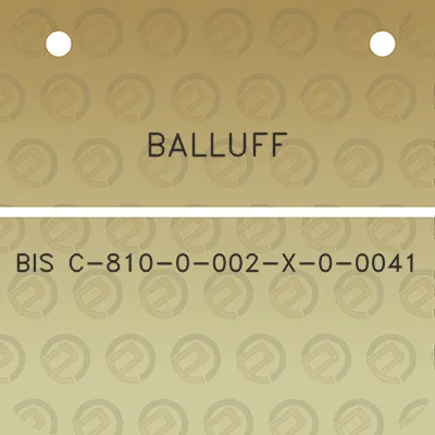 balluff-bis-c-810-0-002-x-0-0041