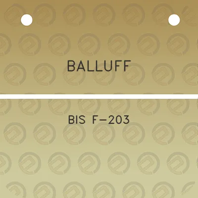 balluff-bis-f-203