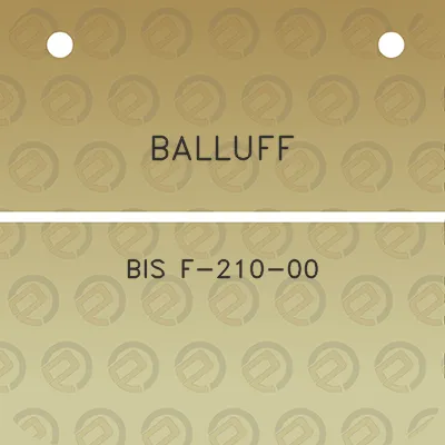 balluff-bis-f-210-00