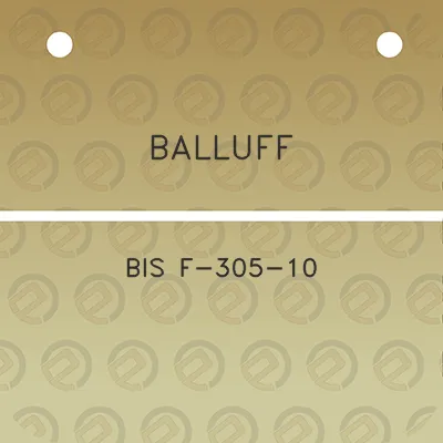 balluff-bis-f-305-10