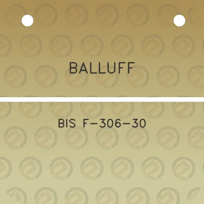 balluff-bis-f-306-30