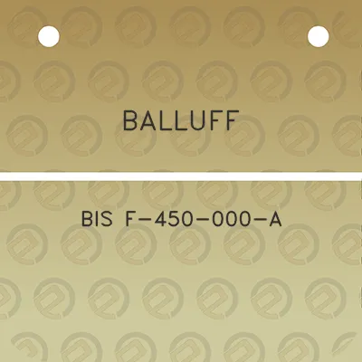 balluff-bis-f-450-000-a