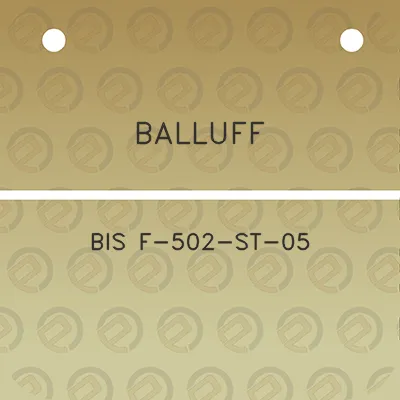 balluff-bis-f-502-st-05