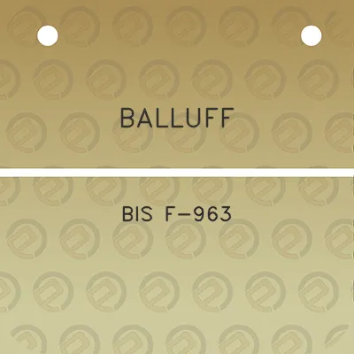 balluff-bis-f-963