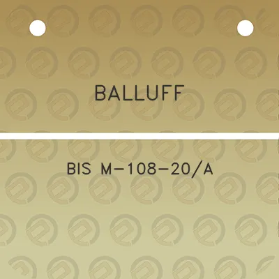 balluff-bis-m-108-20a