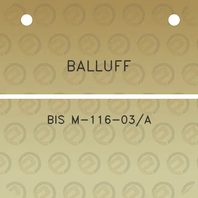 balluff-bis-m-116-03a