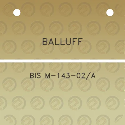 balluff-bis-m-143-02a