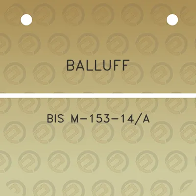 balluff-bis-m-153-14a