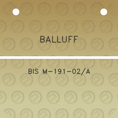 balluff-bis-m-191-02a