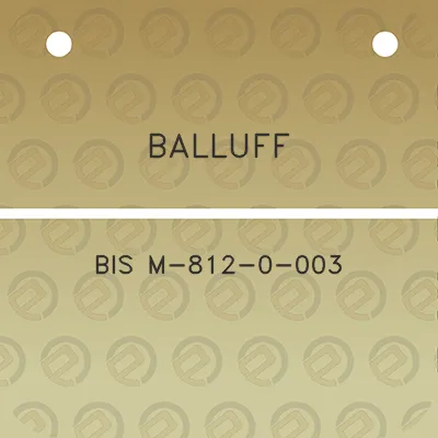 balluff-bis-m-812-0-003