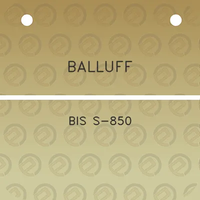 balluff-bis-s-850