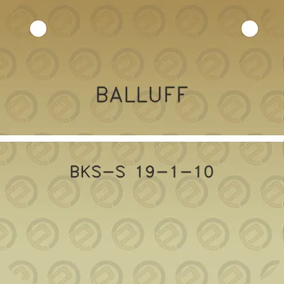 balluff-bks-s-19-1-10