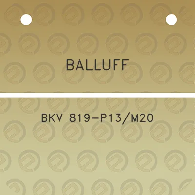 balluff-bkv-819-p13m20