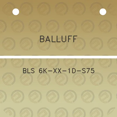 balluff-bls-6k-xx-1d-s75