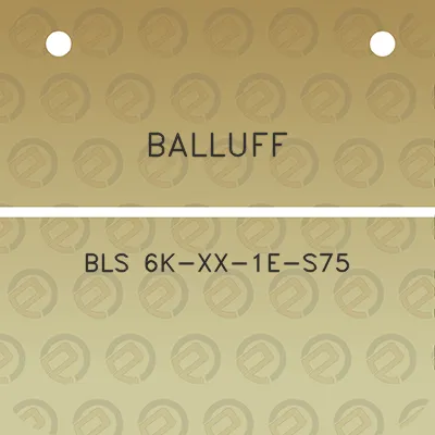 balluff-bls-6k-xx-1e-s75