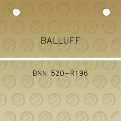 balluff-bnn-520-r196