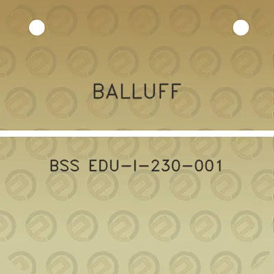 balluff-bss-edu-i-230-001