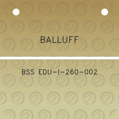 balluff-bss-edu-i-260-002