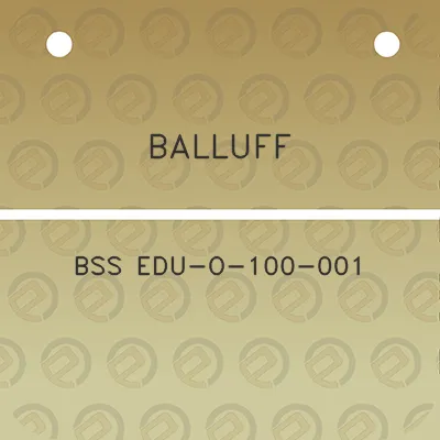 balluff-bss-edu-o-100-001