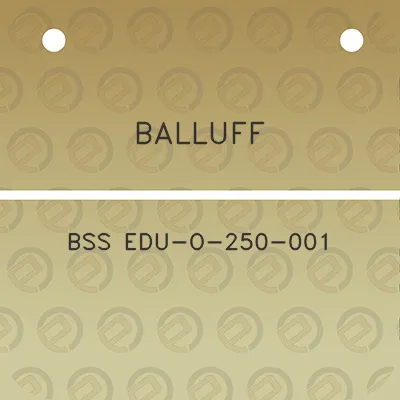 balluff-bss-edu-o-250-001