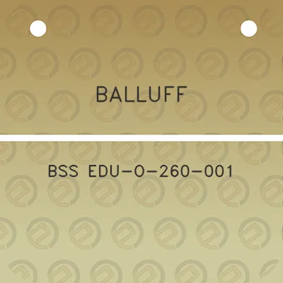 balluff-bss-edu-o-260-001