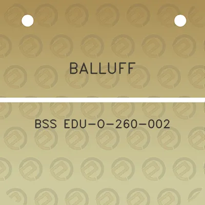 balluff-bss-edu-o-260-002