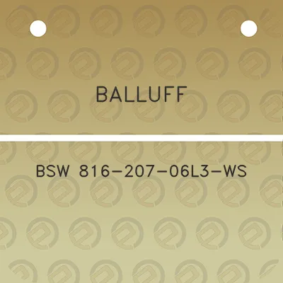 balluff-bsw-816-207-06l3-ws