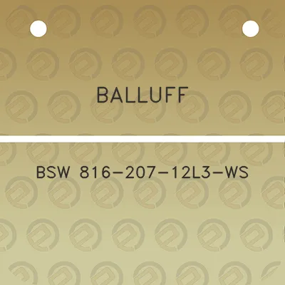 balluff-bsw-816-207-12l3-ws