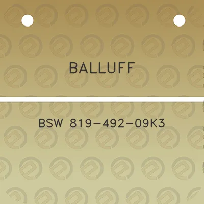 balluff-bsw-819-492-09k3