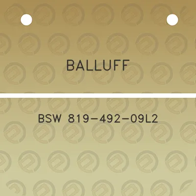 balluff-bsw-819-492-09l2