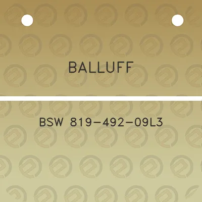 balluff-bsw-819-492-09l3