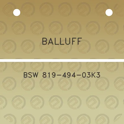 balluff-bsw-819-494-03k3