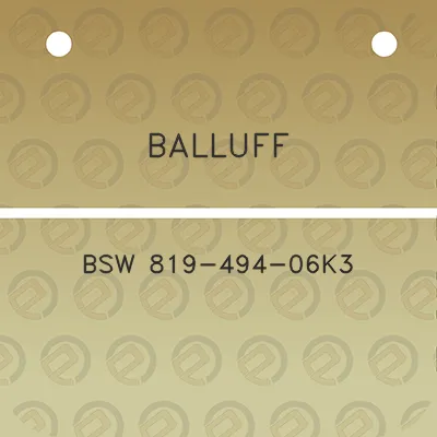 balluff-bsw-819-494-06k3