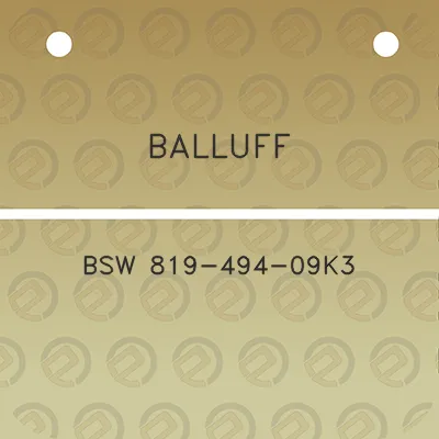 balluff-bsw-819-494-09k3