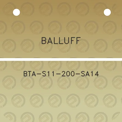 balluff-bta-s11-200-sa14