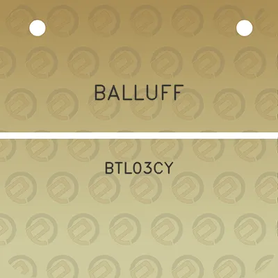 balluff-btl03cy