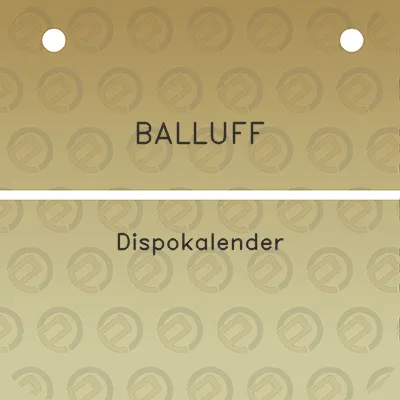 balluff-dispokalender