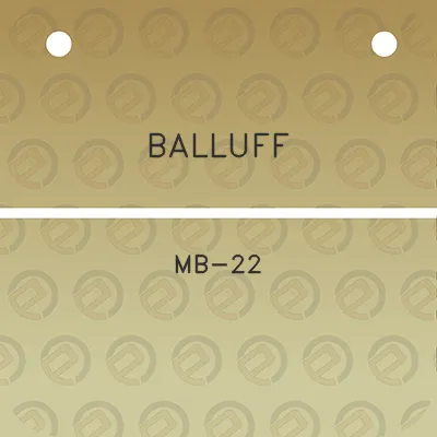 balluff-mb-22