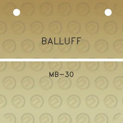 balluff-mb-30