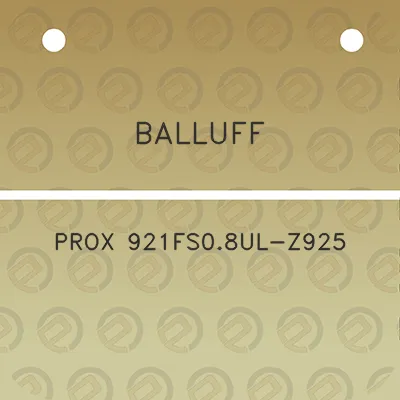 balluff-prox-921fs08ul-z925